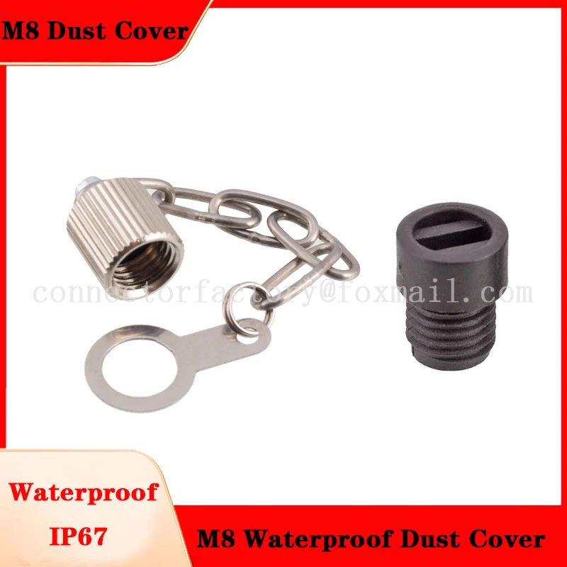 

1Pcs 5Pcs 10Pcs M8 Connector Dust Cover M8 Inner Thread Outer Thread Plastic Metal Waterproof Cover IP67 Plug Protection Cover
