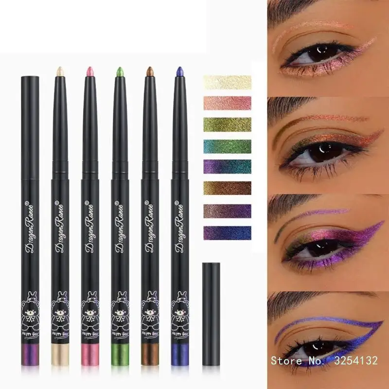 

Colored Gel Eyeliner Pencil Metallic Glitter Matte Eye Liner Waterproof Long Lasting Eye Makeup Pen Eyeliners