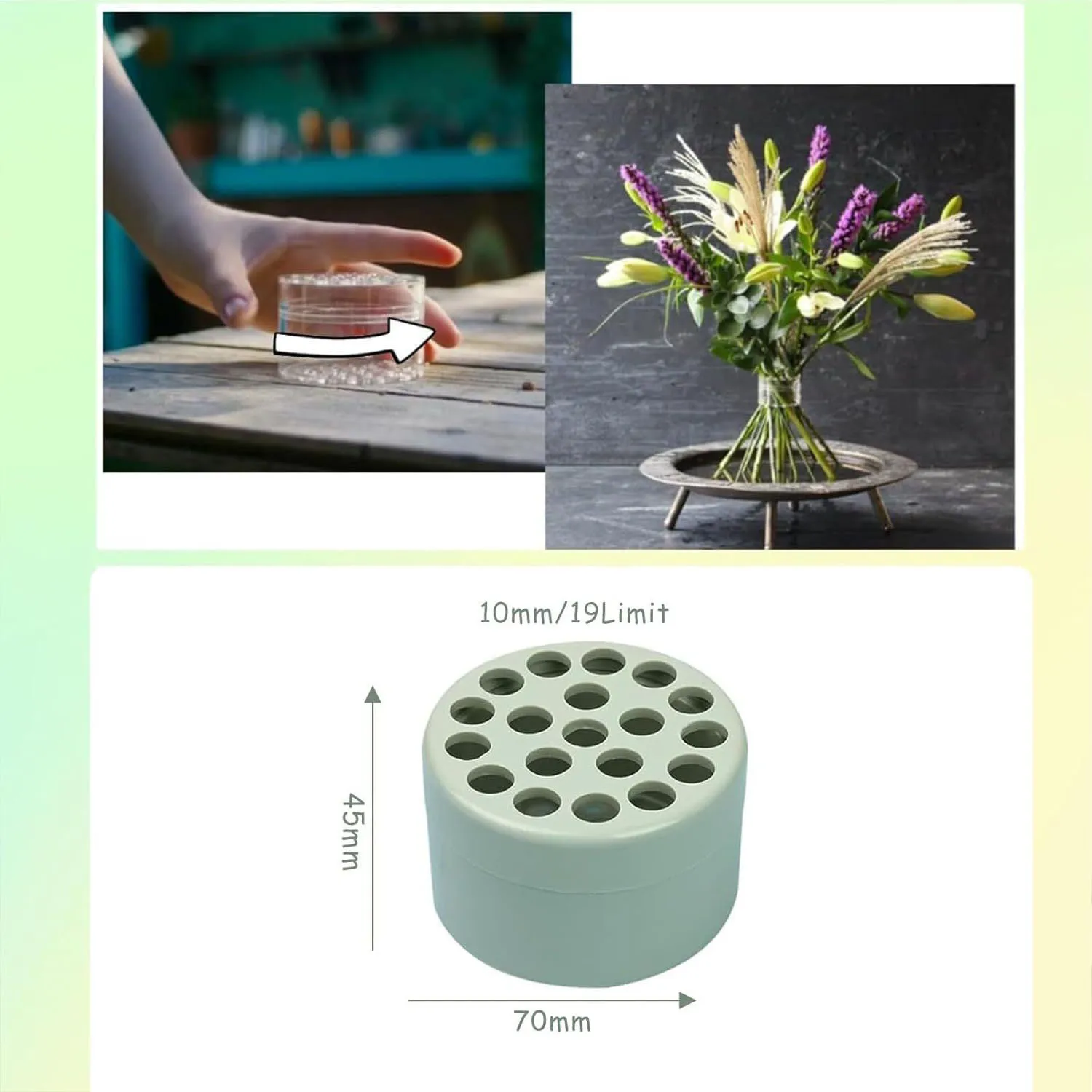 Spiral Ikebana Stem Holder for Vase Bouquet Twister for Flower Arrangement Reusable Spiral Stem for Flowers DIY Floral Art