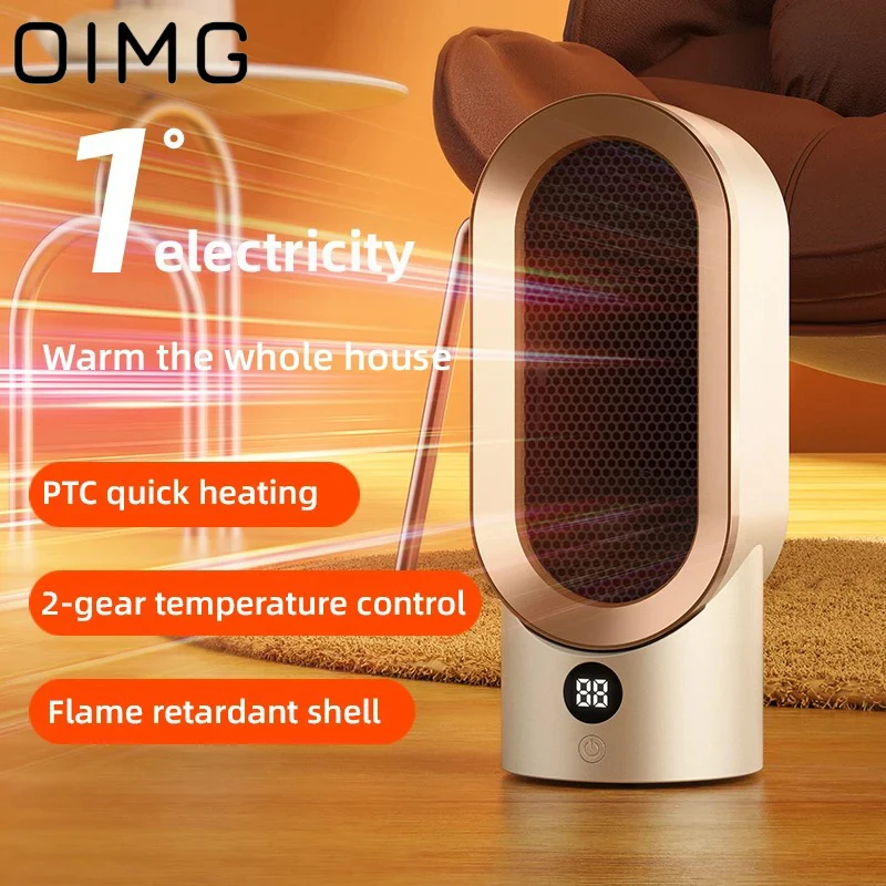 

OIMG 800W Electric Heater Portable Desktop Fan Heater Heating Warm Air Blower Radiator Home Office Warmer Machine for Winter