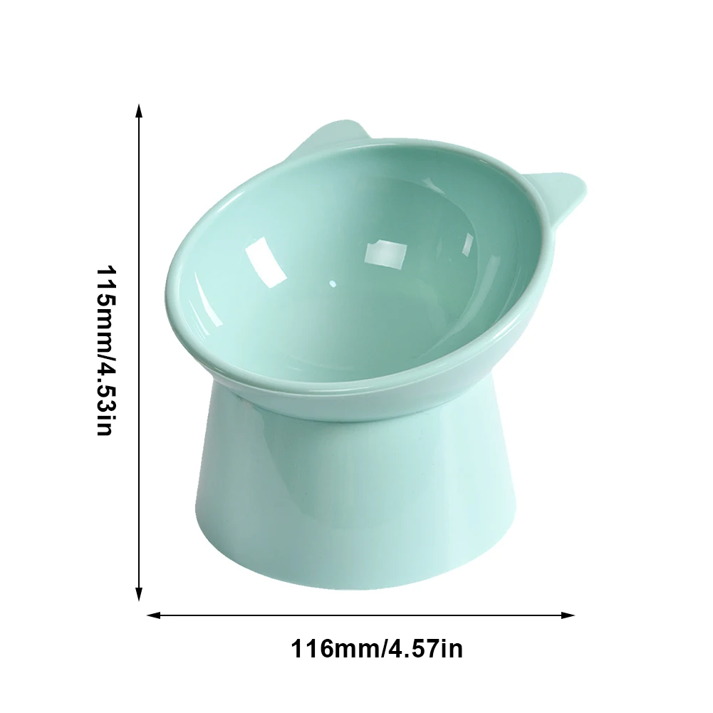 Tilted Cat Food Bowl Elevated Cat Bowl Ergonomic Raised Cat Food Bowl Anti Vomiting Plastic Feeding Bowl Non Slip for Cats Dogs 6