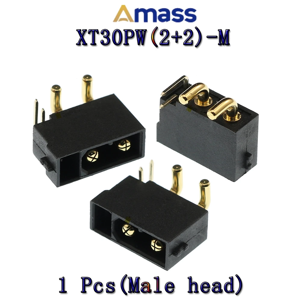 1pcs Amass XT30 XT30PB XT30PW(2+2) T model airplane Plug Battery Connector Set Male Female Gold Plated Banana Plug for RC Parts