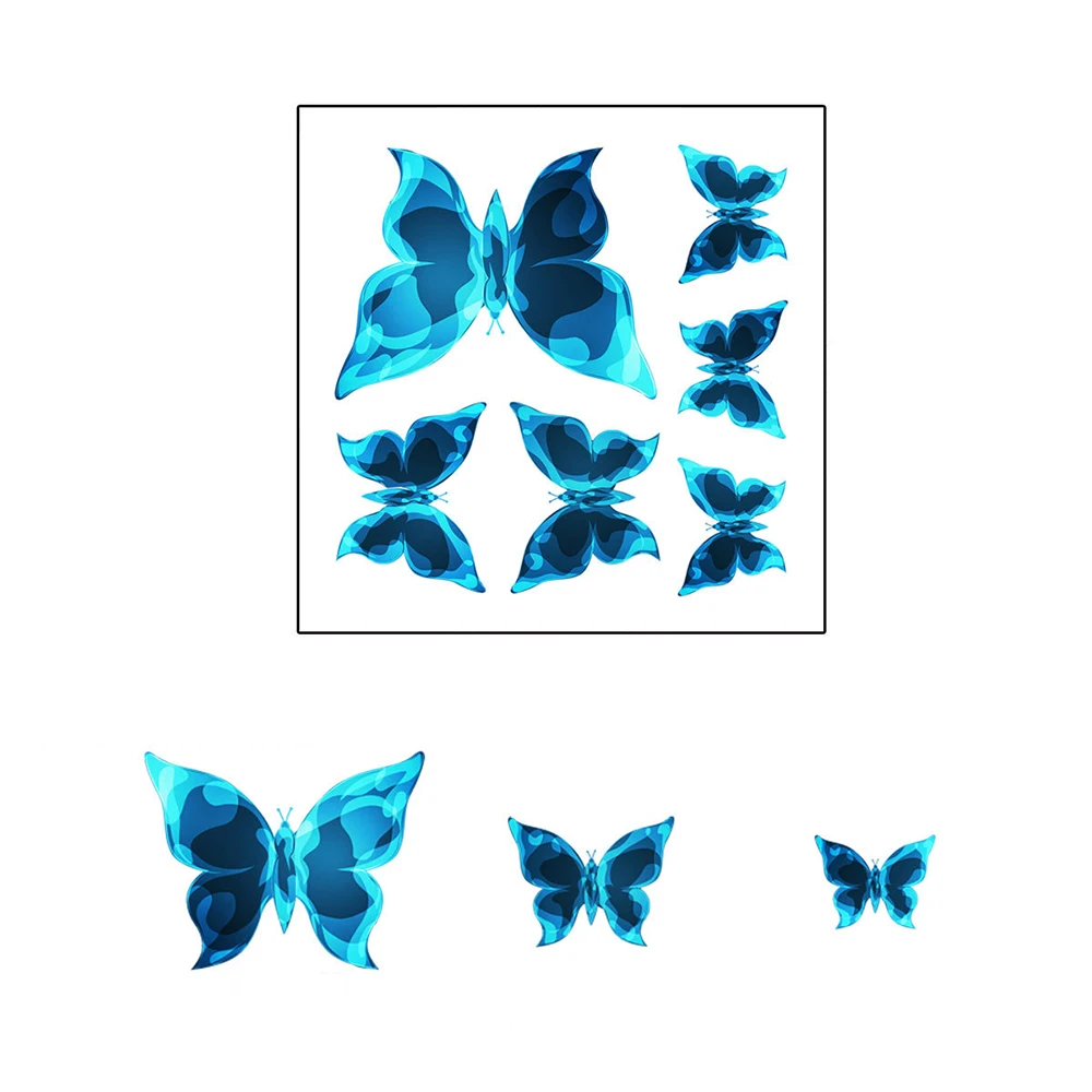 Luminous Switch Paste 6PCS/Set Blue Small Butterfly Bedroom Living Room Self-Adhesive Wall Decorative