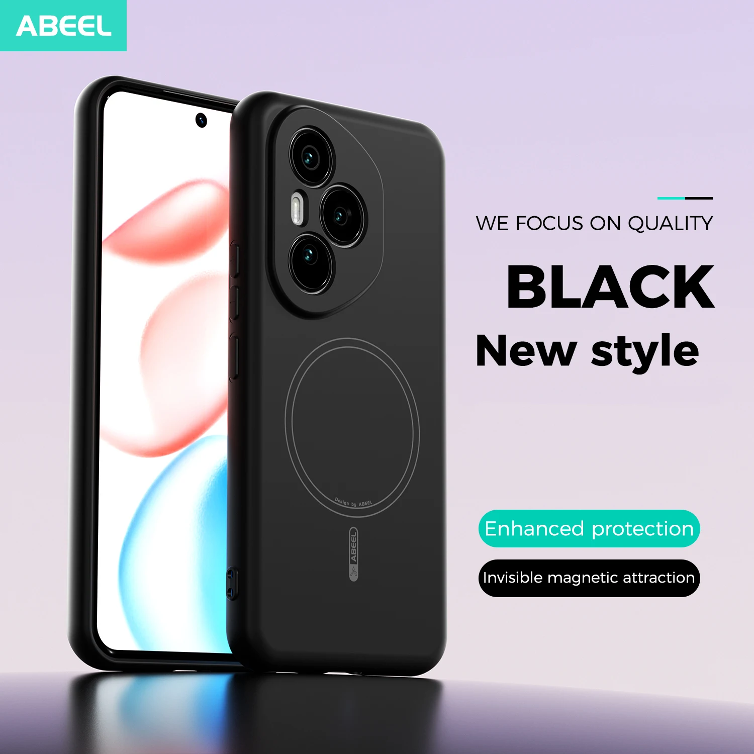 For Honor Pro Magnetic Wireless Charging Shockproof Phone Case with Raised Lens Protection and Soft Touch