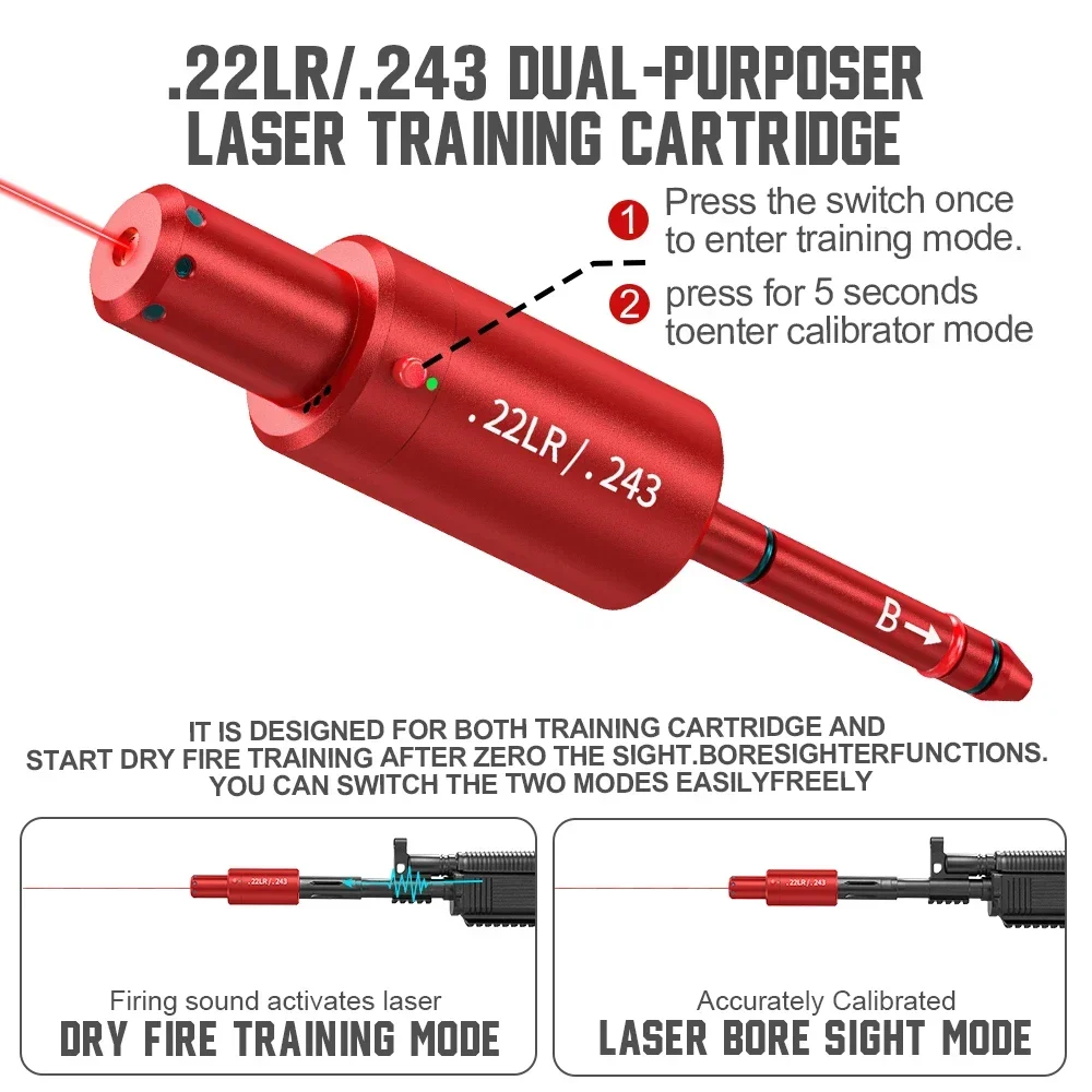 30-30 30-06 dual-purpose magnetic suction laser training bullet red dot dry powder