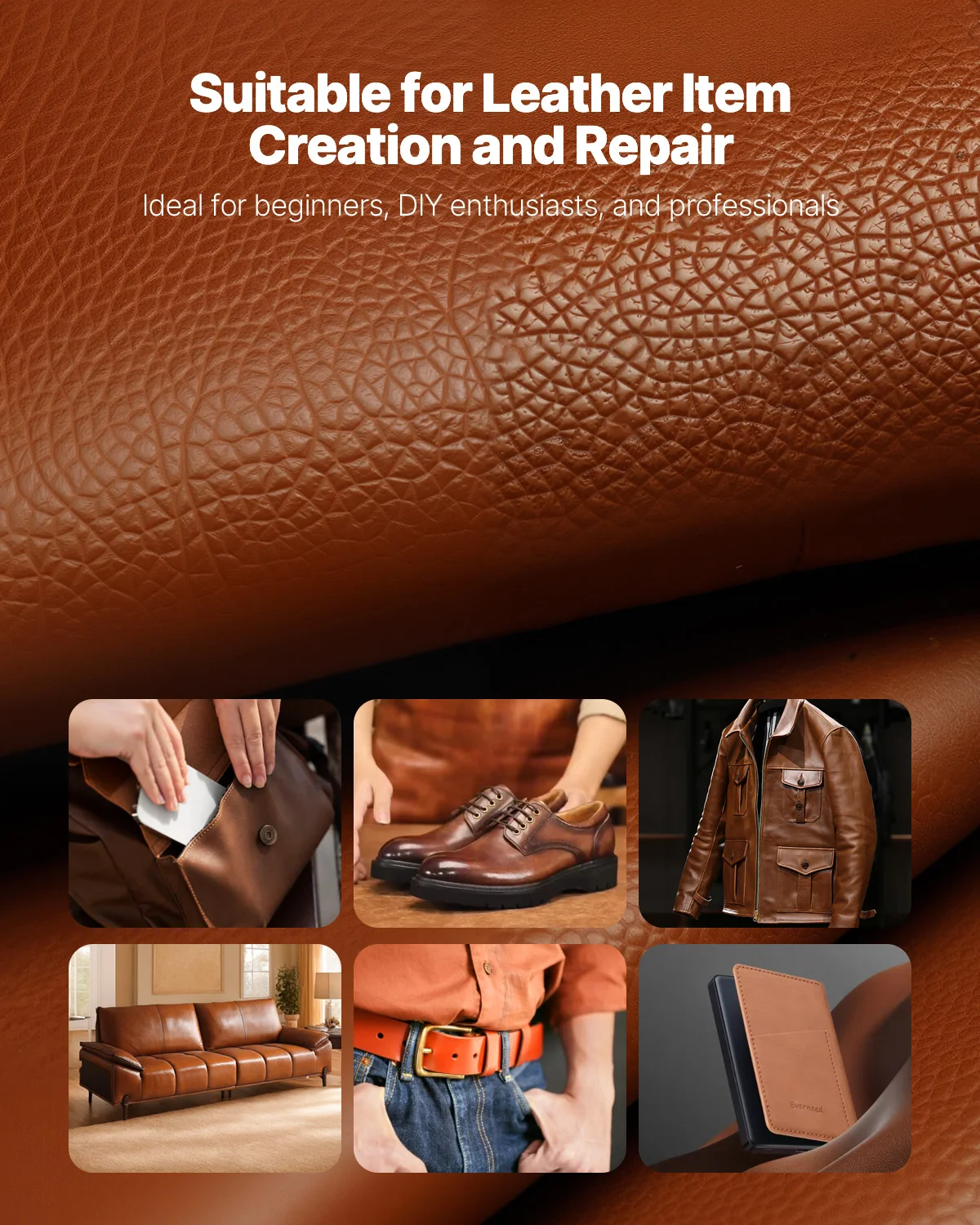 Leather Craft Tools Kit with Storage Bag for Sewing and Engraving