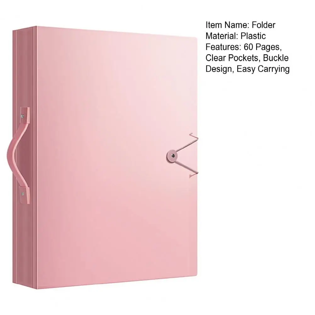 45*33cm Rhinestone Painting Photo Album A3 60Pages Clear Pockets Buckle Design Easy Carrying Protection Crack-resistant Folder