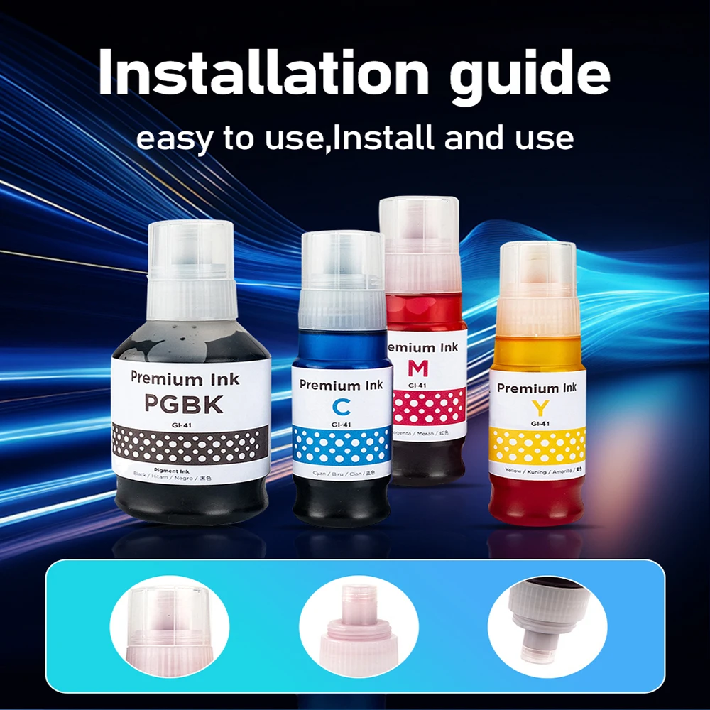 Refill Dye ink Kit GI-41 Dye ink For Canon PIXMA G1420 G2420 G2460 G3420 G3460 G3472 G4470 Refillable Ink Botella De Tinta dye ink kit,ink refill kit,ink cartridge refill kit