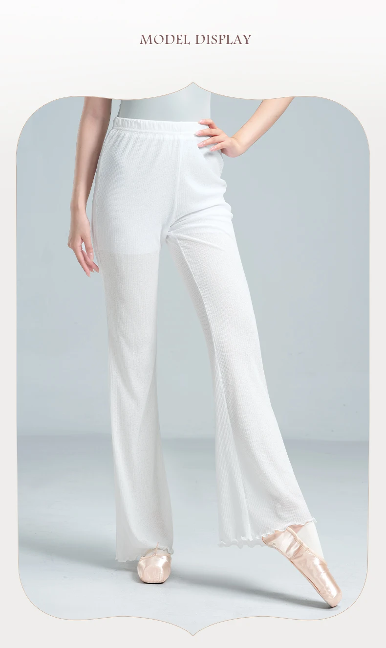 Damen-Balletthose, ausgestellte Leggings – schlankmachende Tanztraining-Aufwärmhose für Erwachsene – Detail 5