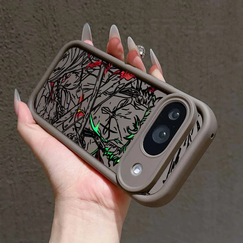 Sleek Soft TPU Zoro Cover with Eyes Ladder Lanyard - Fashionable and Cool Phone Case