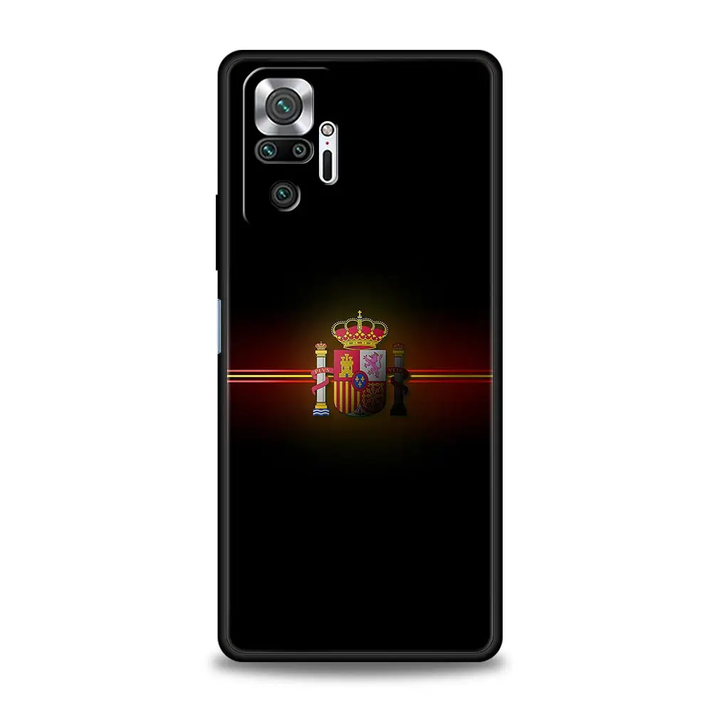 Spanish Flag Themed Phone Case - Sleek Black Design