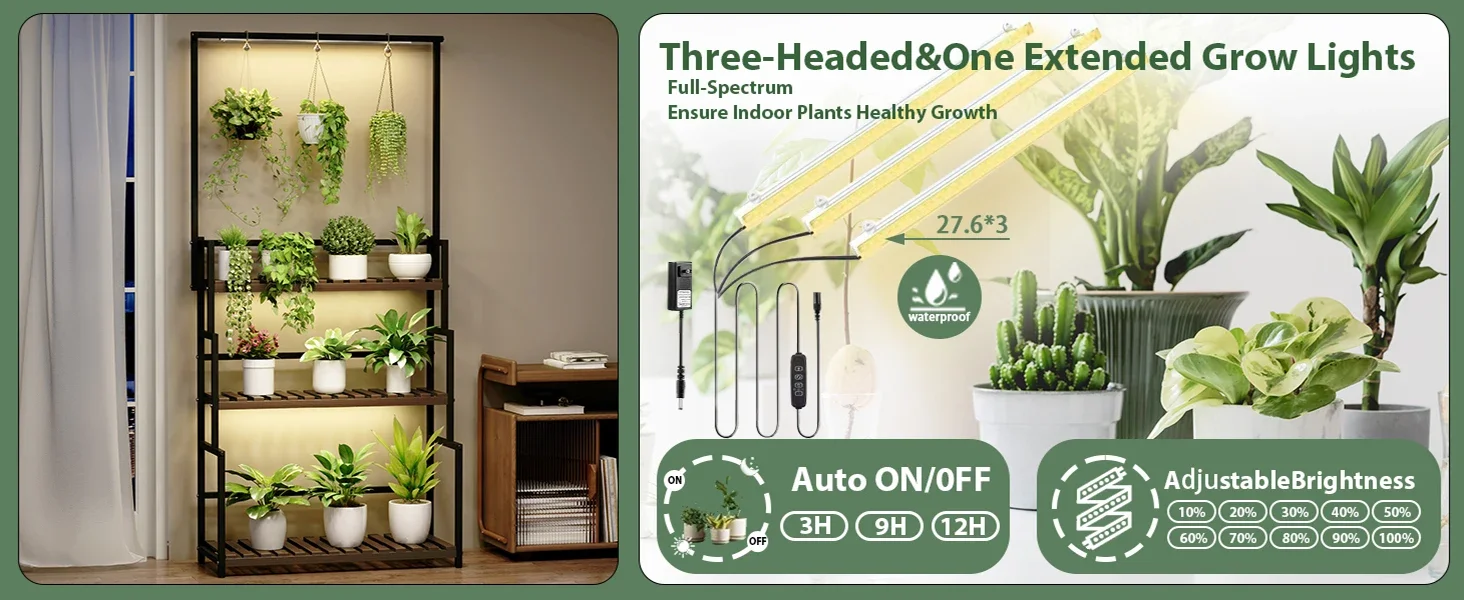 plant stand with grow light
