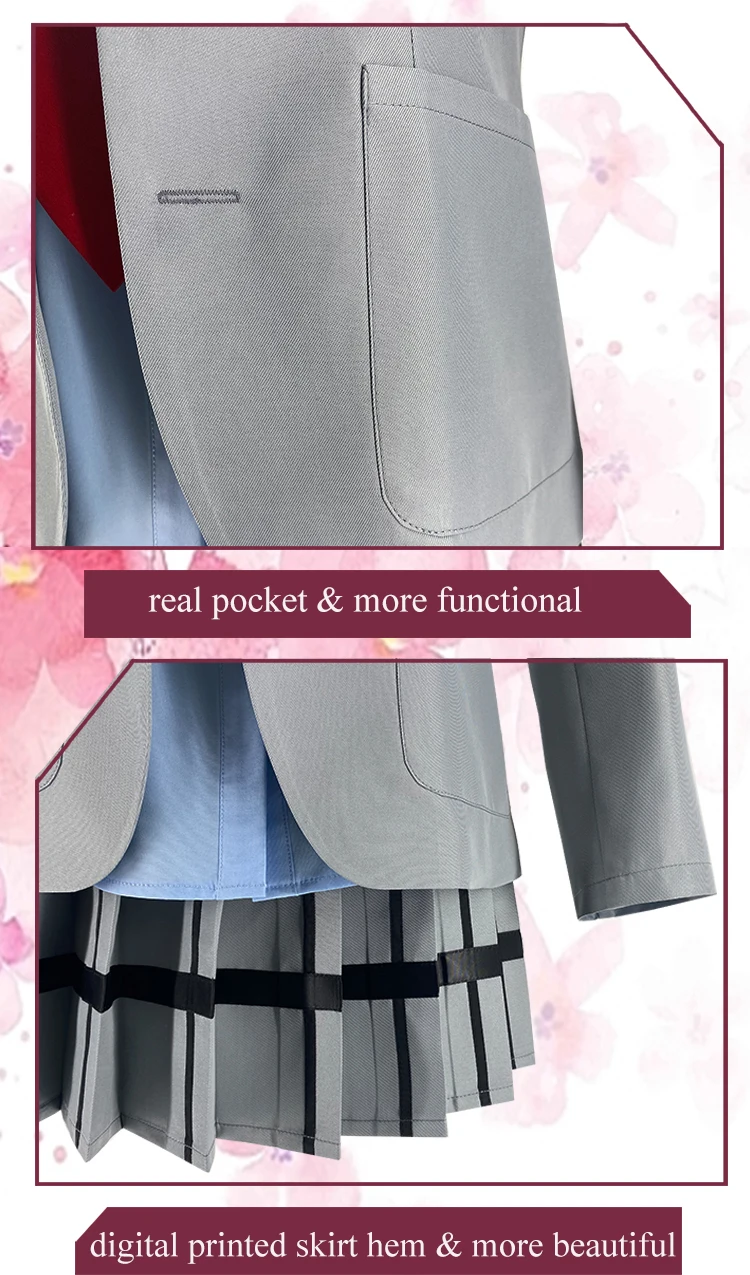 Anime Dein Lüge im April Cosplay Kaori Miyazono Schuluniform Kostüm Halloween Kostüm für Frauen 5