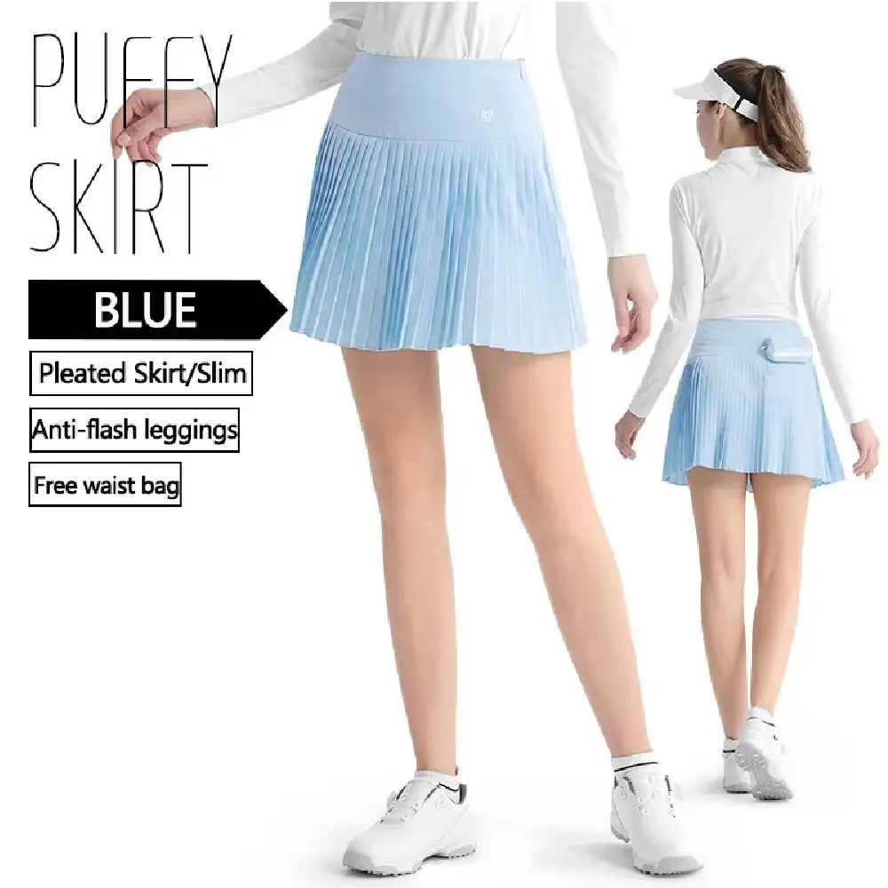 PGM Golf Women's Skirt Sports Pleated Short Skirt Women's Summer Anti Walking Light Speed Dry A-line Short Half Body