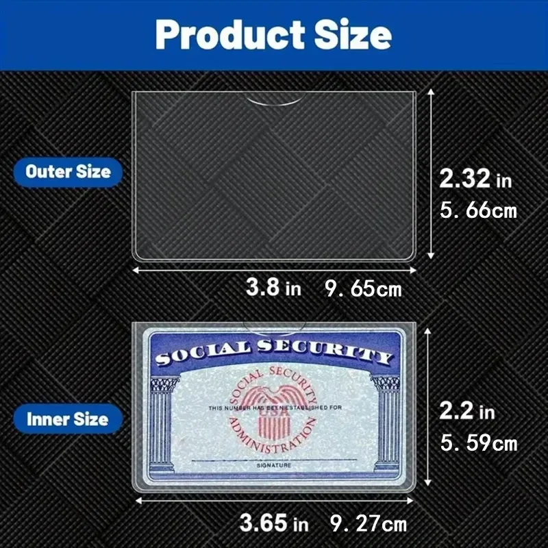 Card Protectors Mylar Soft Clear Credit Card Holders For Social Security And Medicare Cards 31
