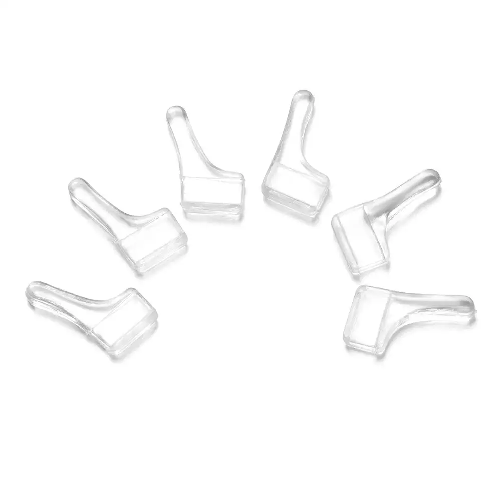 10 Paar Griffglas-Zubehör, Brillenhalter, Ohrbügel, rutschfest, transparentes Silikon – Detail 9