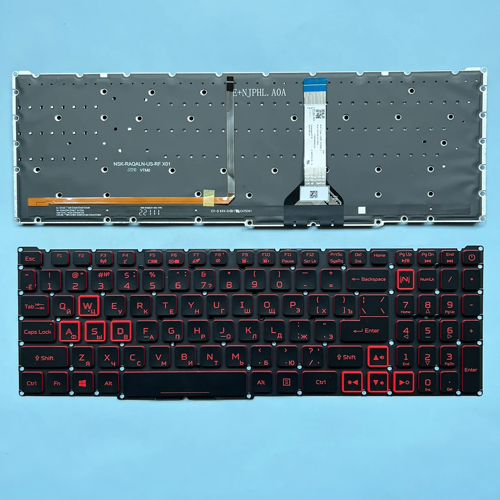 AN515-57-Russian-RGB-Backlit-Keyboard-For-Acer-Nitro-5-AN515-45-AN515 ...