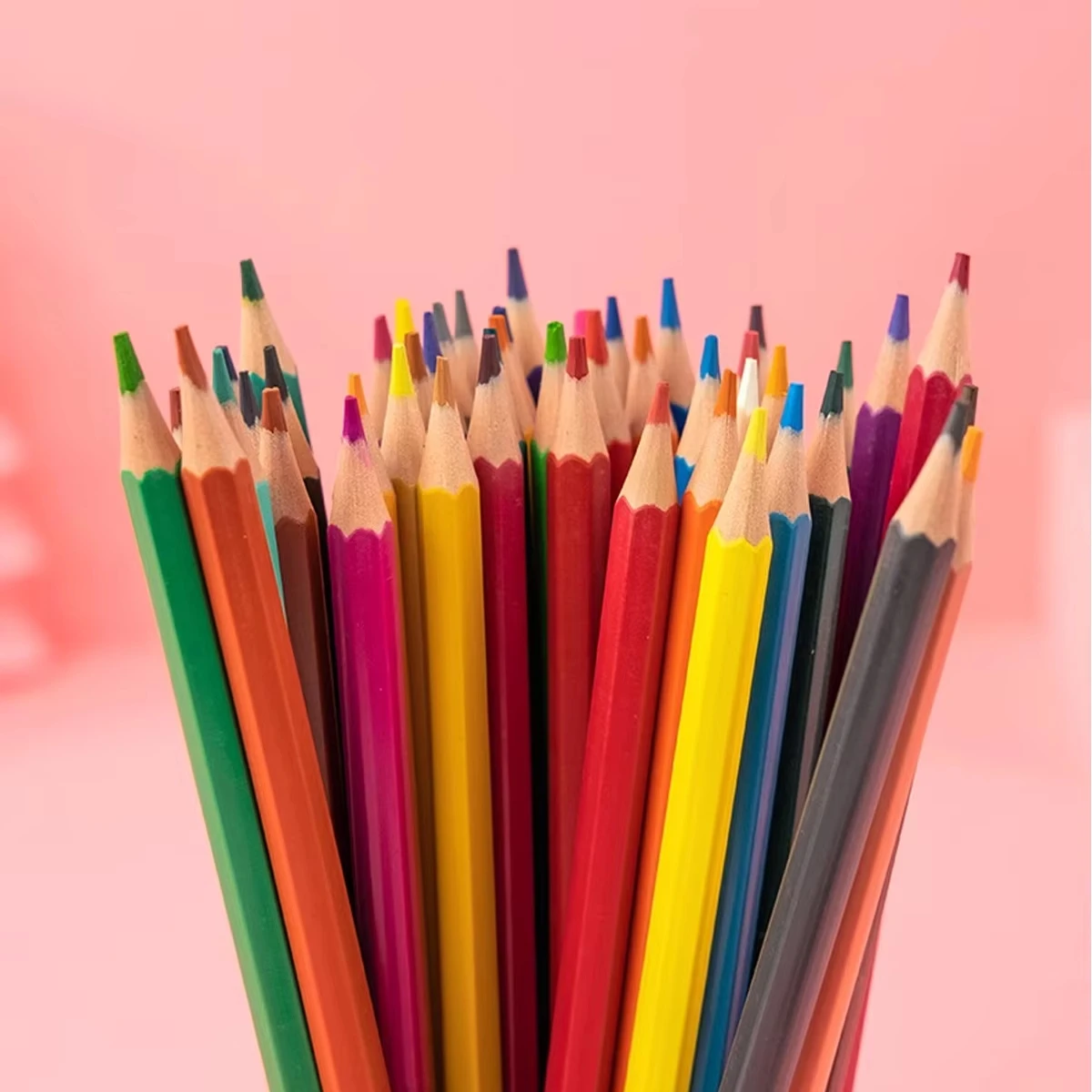 12-48 Color Oily Plastic Color Pencil Water-soluble Children's Painting Stationery Set School Students Art Graffiti Supplies 4