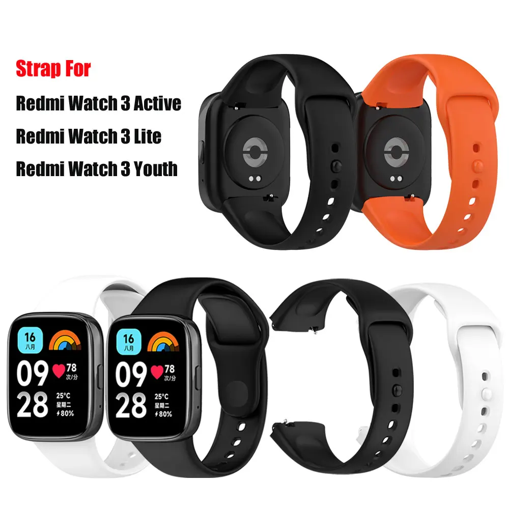 

Ремешок силиконовый для Redmi Watch 3 Active/Lite, сменный Регулируемый Браслет для Redmi Watch 3 Youth