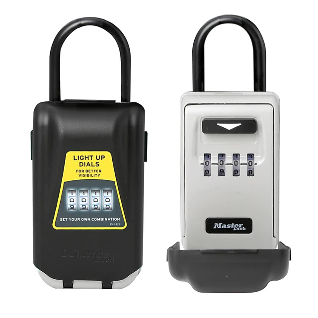 Wall Mount Key Safe Box Secret Box with Hook Organizer 4 Digit Combination Password Security Code Lock Home Key Storage No Key 4