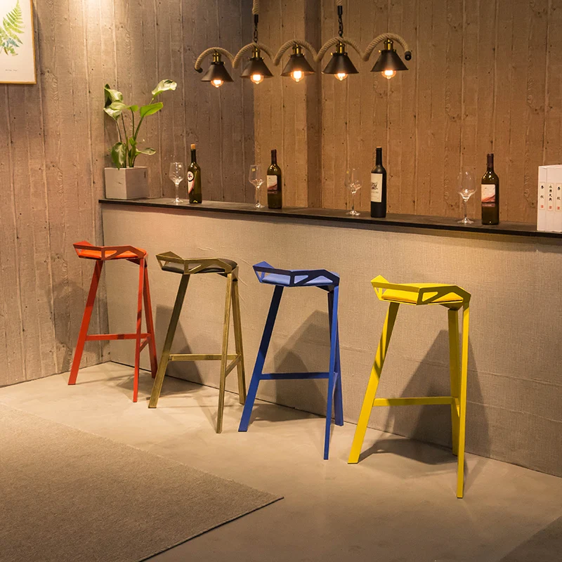 Modern Nordic Bar Stools Design Unique Relaxing Minimalist Comfortable Aesthetic Ergonomic Banqueta Furniture