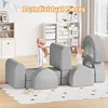 Kids Couch, Modular Kids Play Couch, Fold Out Toddler Couch Building Convertible Kids Floor Sofa and Foam Couch 5