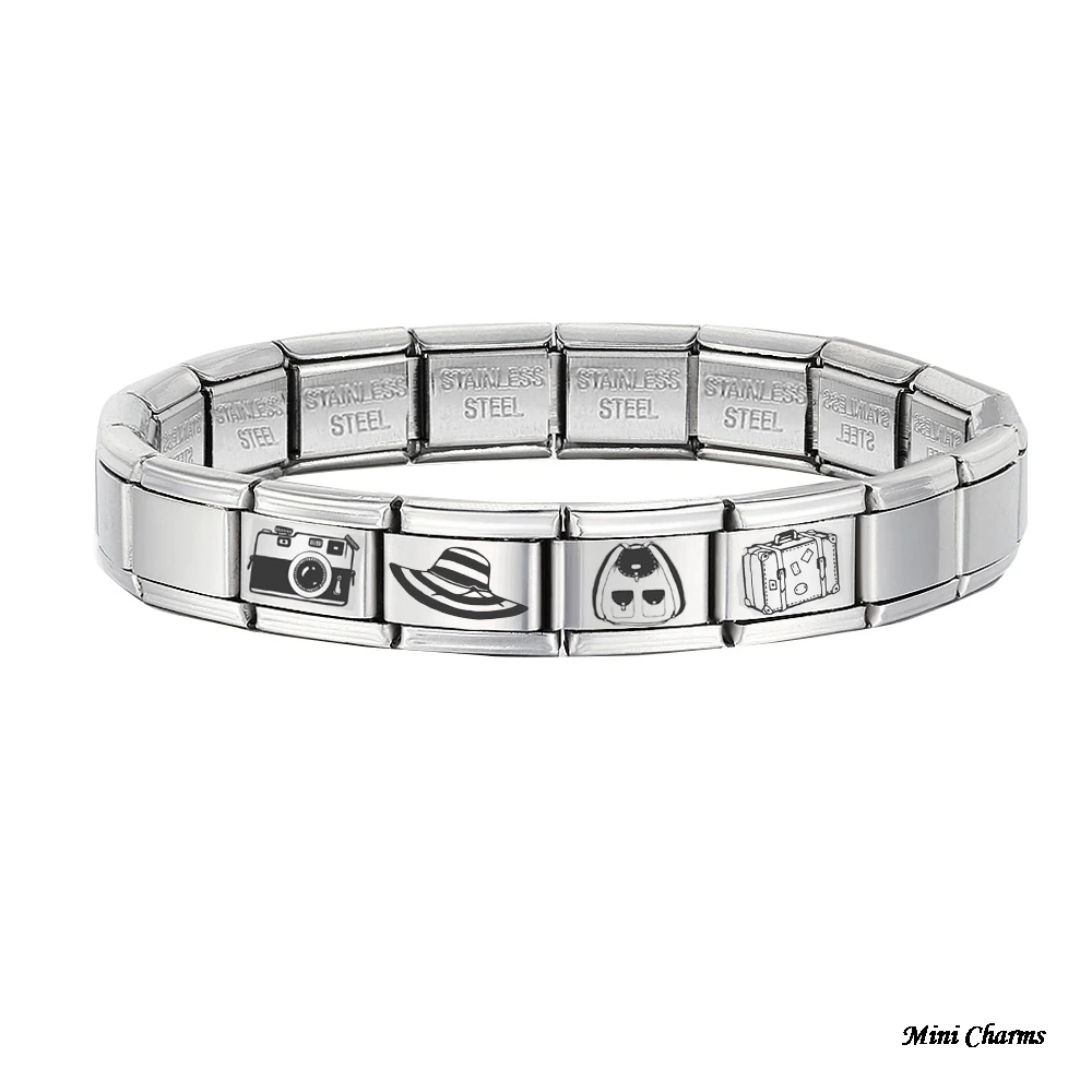 Mega Super Standard Maßgeschneiderte Lasergravur Italienischer Charm Link Fit 9/18mm Edelstahlarmband DIY Herstellung von Schmuckperlen – Detail 6