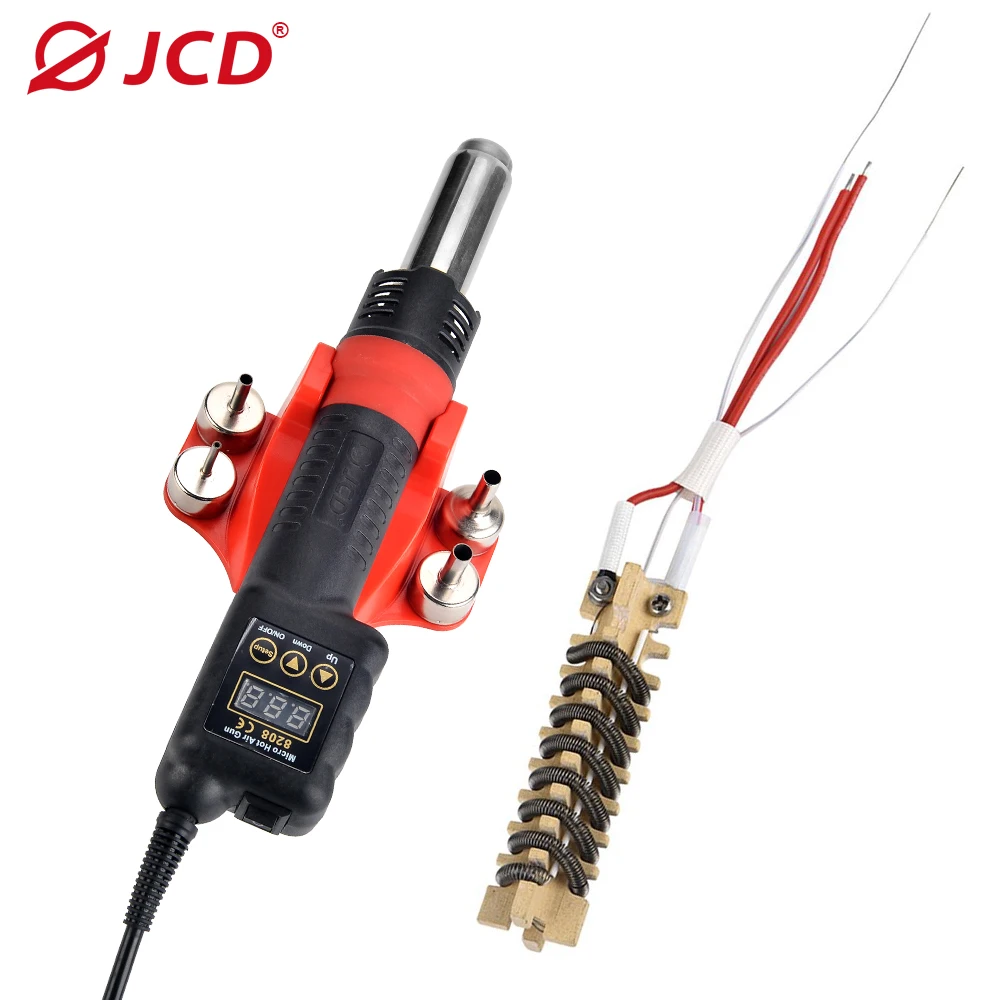 JCD Micro Hot Air Gun 8208 750W Lutownica Spawarka Stacja lutownicza Cyfrowy wyświetlacz LCD Uniwersalna opalarka BGA IC Narzędzia lutownicze - AliExpress 1420