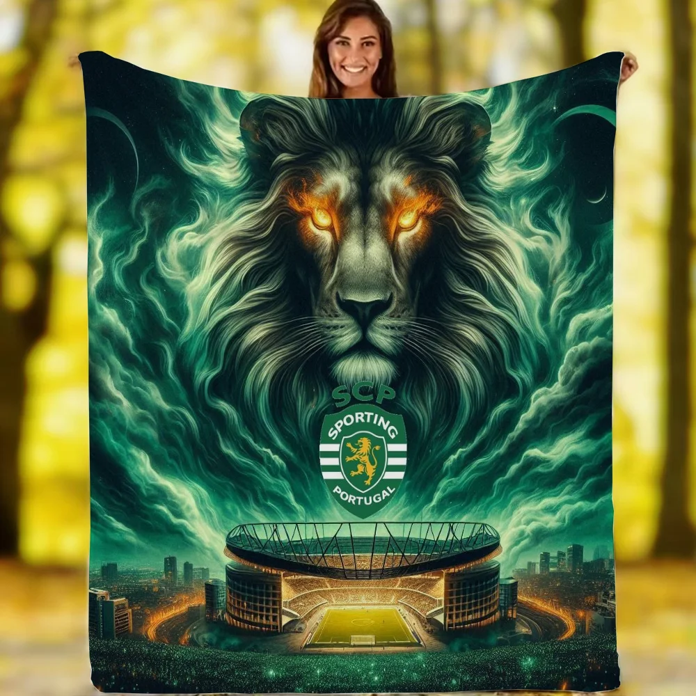 Bed Throw Blanket for Sofa Luxury Throw Blankets for Decorative Sofa Portuguese Sporting Football Clubs Logo Blankets King Size 3