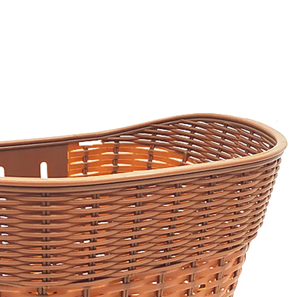 Panier Vélo Vintage Amovible – Guidon Avant, Brun, 33.5x24x22cm