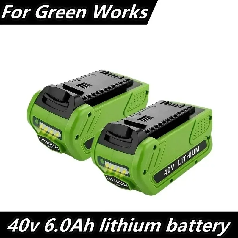 

Replacement 40V 18000mAh 6000mAh Lithium-Ion Battery 29472 for GreenWorks 40Volt G-MAX 29252 20202 22262 27062 21242 Power Tools