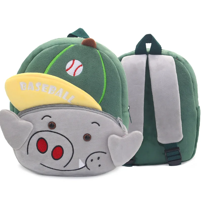 

Cute new children 2-4 years old cartoon plush backpack animal sports school bag wholesale for boys and girls