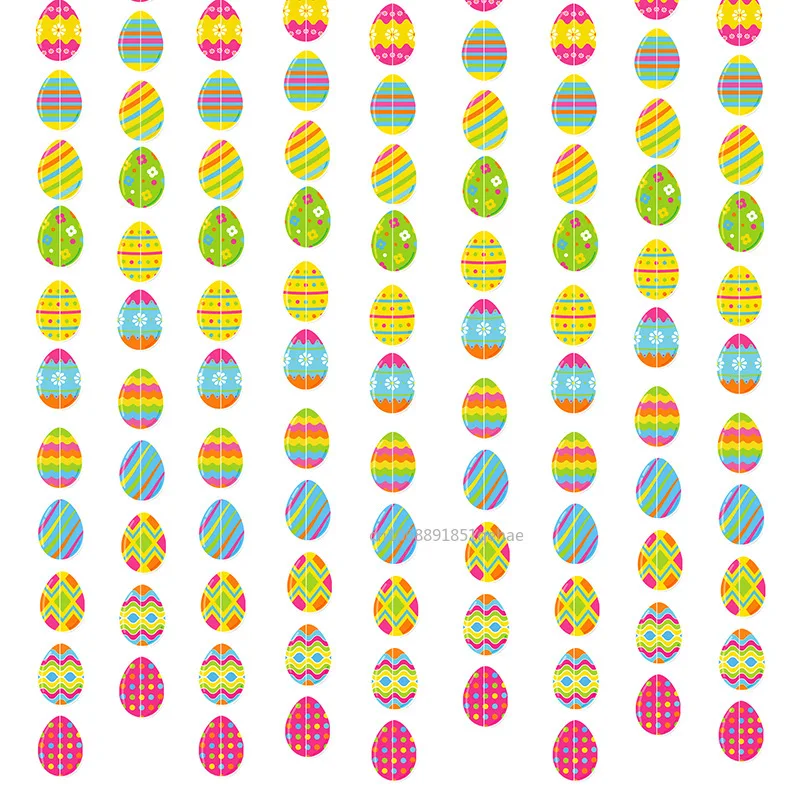 2025 Easter Day Pendent Easter Eggs Hanging Ornaments Spring Easter Party Banner Decor Door Hangers Party Decoration