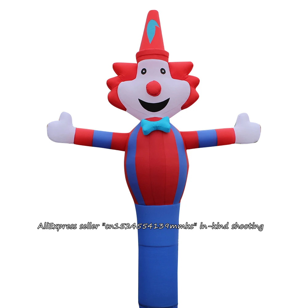 

3D Red Blue Clown Air Dancer Sky Dancer Inflatable Tube Clown Dance Puppet Wind Inflatable Advertising Bouncy for 18'' Blower