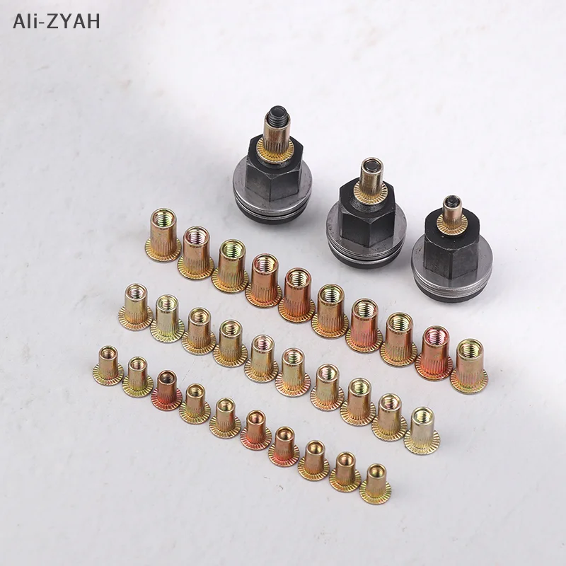 10pcs Hand Rivet Nut Tool Set Manual Riveter Kit With M3-12 Nut Heads For DIY Repair Installation, Easy Use Accessory Image 8
