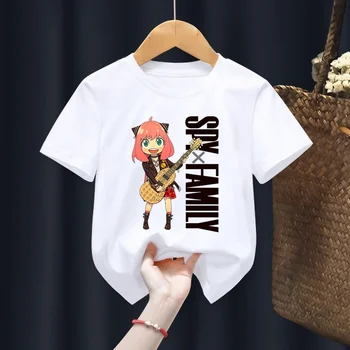 Spy X Family T-shirt Girls Clothing Tshirt Kids Kawaii Cartoon Anime Tops Anya and Bond Tee-shirt Harajuku Boys Graphic Tee New 1