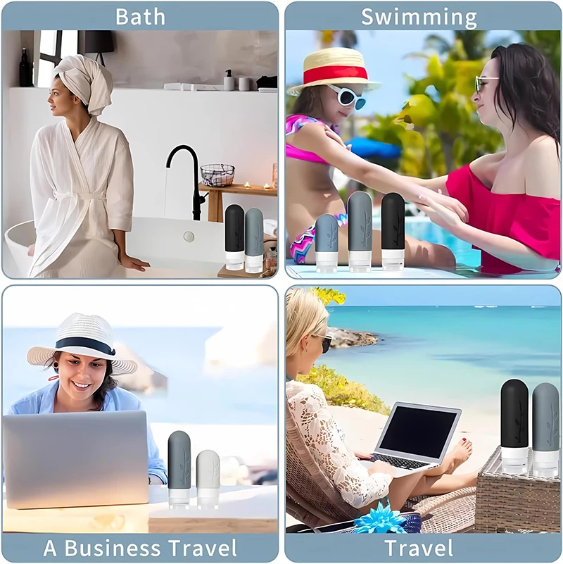 17 Pack Silicone Leak Proof Travel Bottle Set TSA-Approved Containers For Toiletries And Conditioner Saabcb1ff46ea426292c58c103f96ff8et