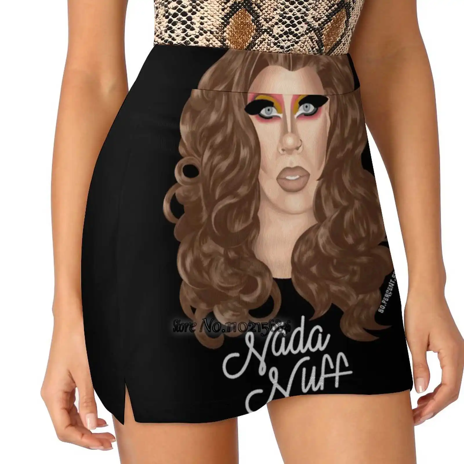 Nada Nuff Ritratto Donna Sport Fodera Gonna Tennis Dance Fitness Gonne Corte Stampate Gonne Corte Da Donna
