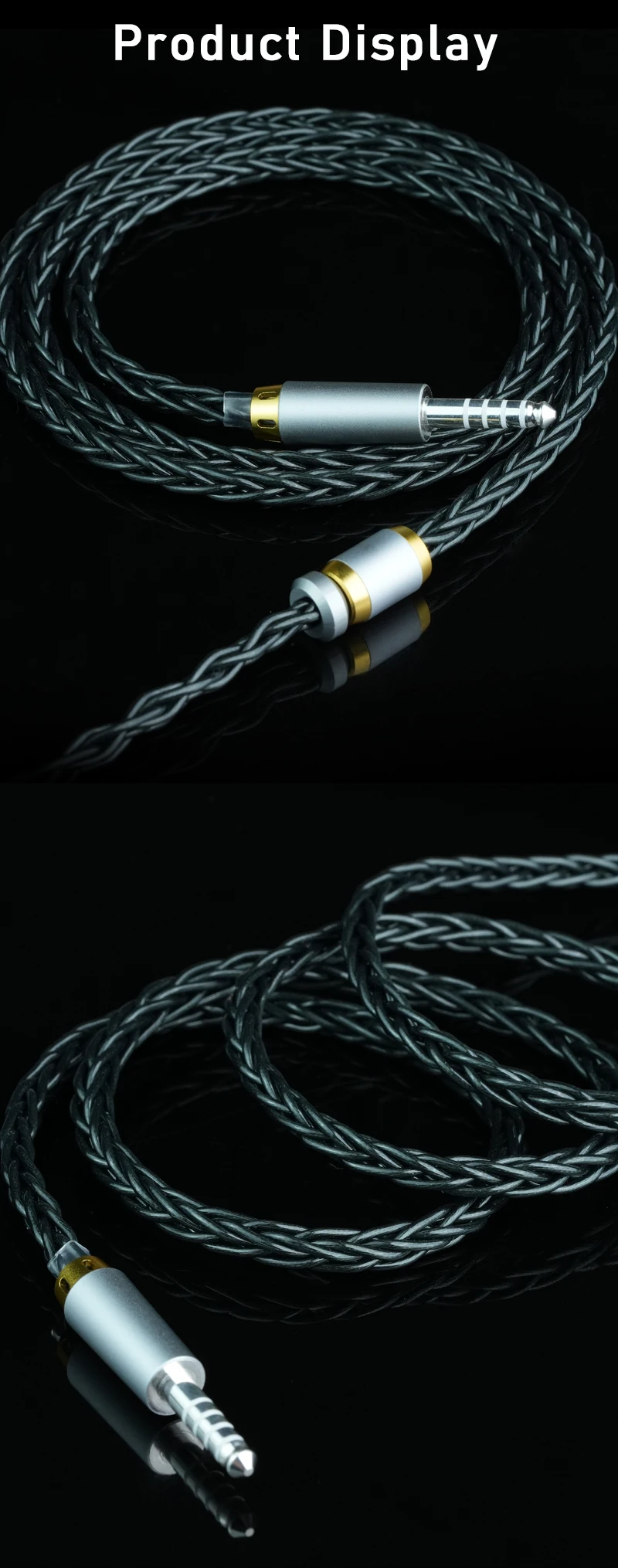 IvipQ XuanQing HiFi IEM Upgrade-Kabel Furukawa Frozen 7N OCC mit 2PIN 0,78mm MMCX versilbertem 4,4mm symmetrischem Stecker Audiokabel – Detail 7