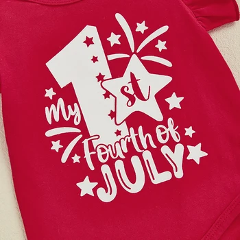 Toddler Boy Independence Day Outfit American Flag Print Sleeveless Romper Shorts Headband Set Kids Clothing for 4th of July 1