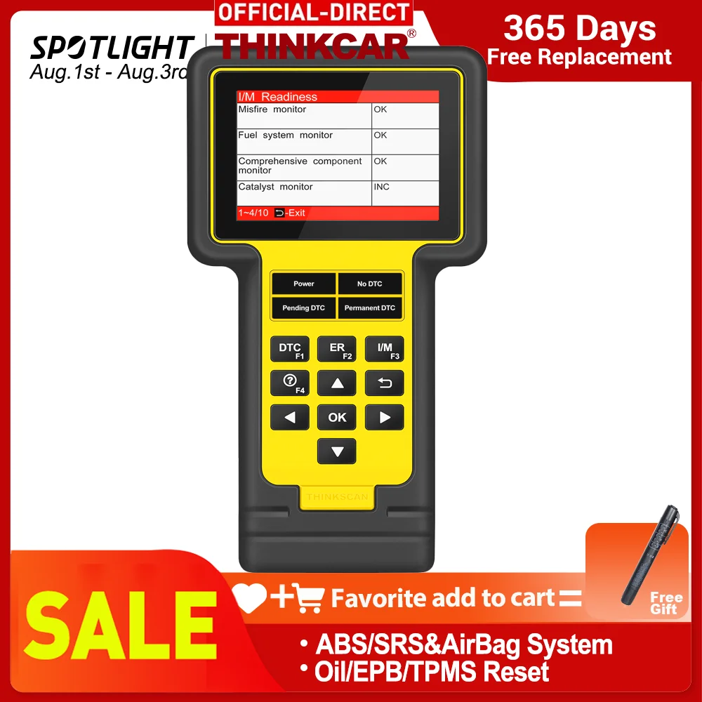 Thinkcar Thinkscan 600 OBD2 Scanner Abs Srs TS600 Olie Tpms Epb Reset