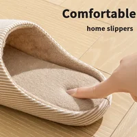 Unisex Home Slippers Soft Fur Slippers Warm Indoor Flat Slides Nonslip Couples Shoes Bedroom Light Slience Flats Autumn&Spring - Image 5