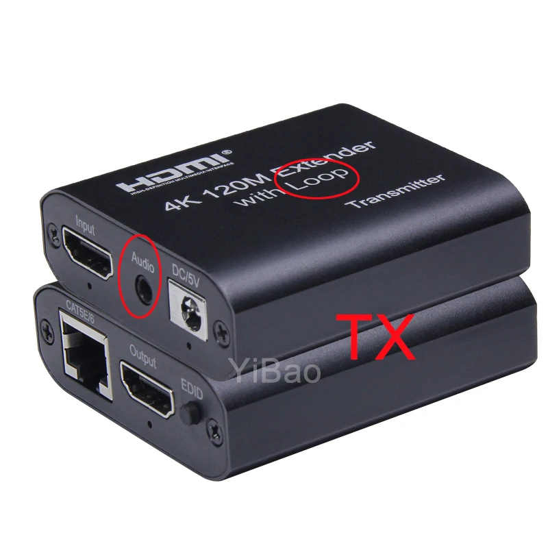 4K HDMI Extender 120M with Loop Audio Vs 1080p 60m Extender Over Single CAT5e/6