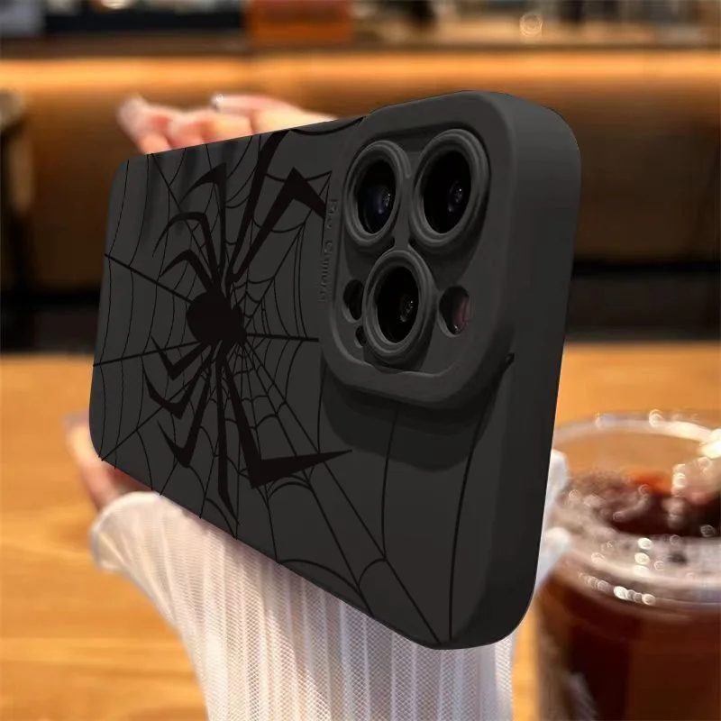 Shockproof Candy Soft Bumper Cover with Spider Web Design