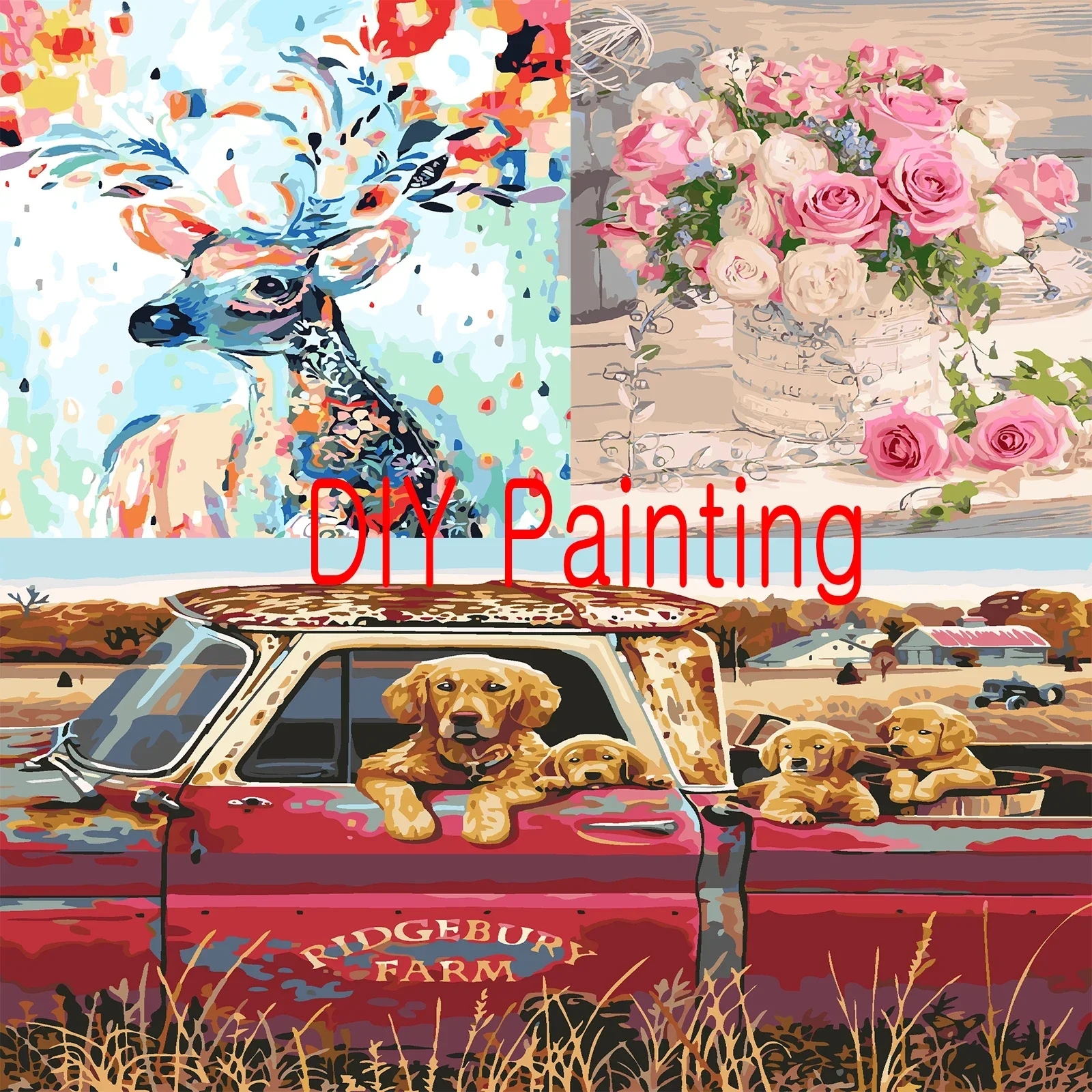 

DIY Painting By Numbers Landscape Picture Colouring Zero Basis HandPainted Oil Painting Unique Gift Home Decor Frameles