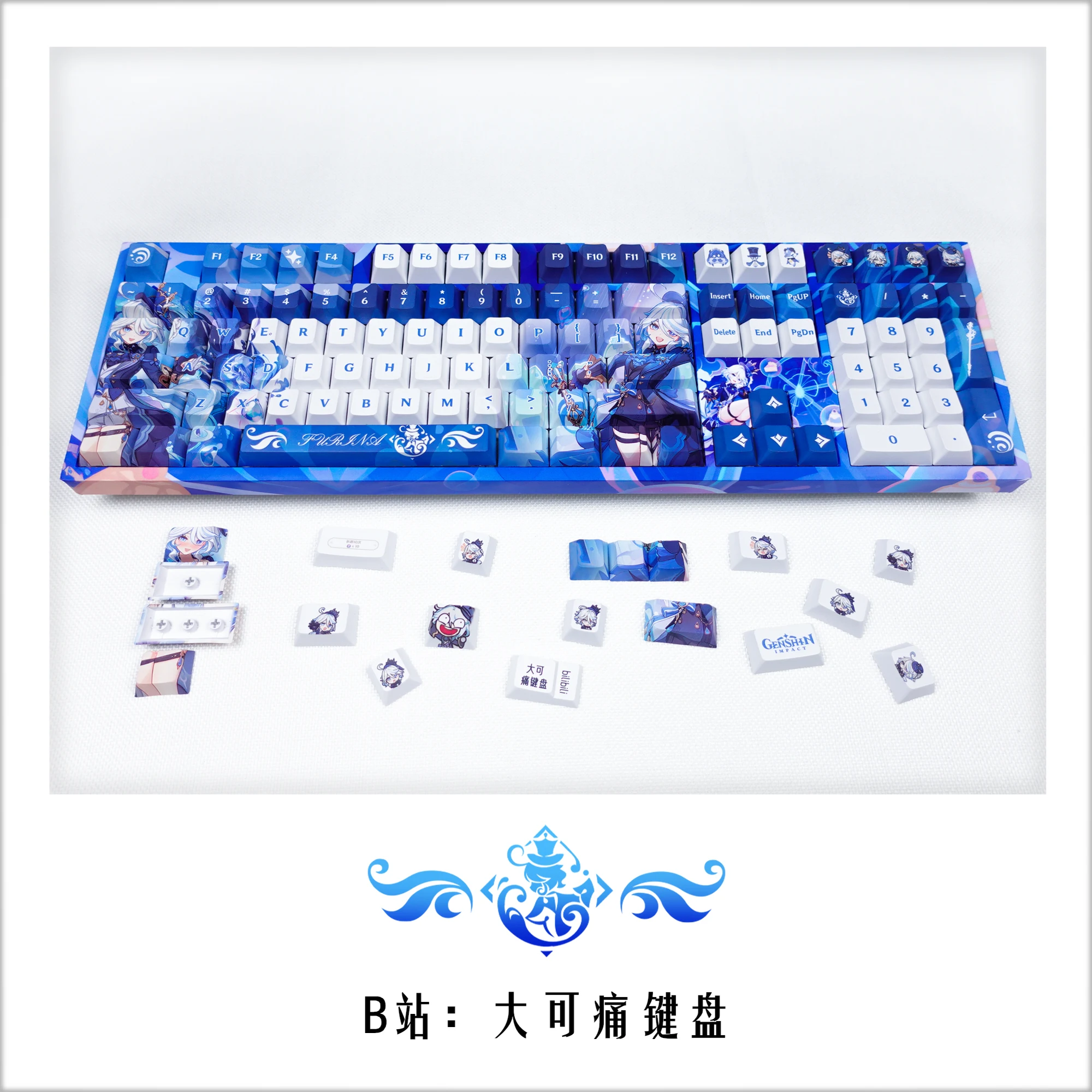 げんしん）ゲーミングキーボード RGB DIY 原神 フリナ 水の悪魔