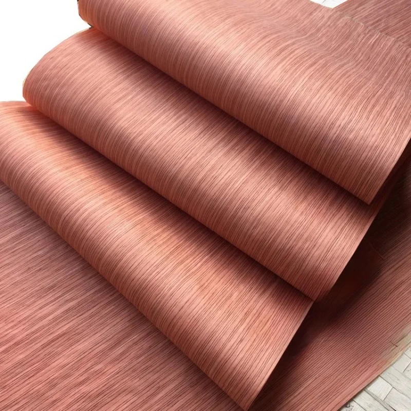 

L:2.5Meters Width:58cm T:0.2mm Red rosewood veneer technology pearl straight grain veneer hand-pasted Wood veneer