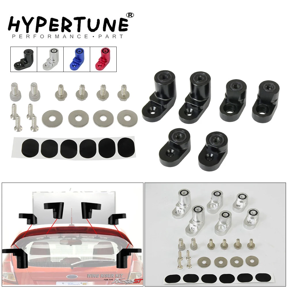 Hypertune - For 14-On Ford Fiesta St Billet T-6061 Alluminio Anodizzato Bolt-On Ala Posteriore Spoiler Hatch Riser Lift Extension Wsr02