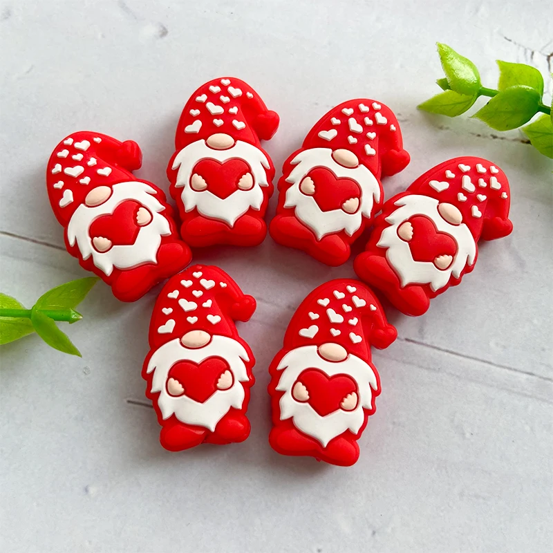 10pcs New Cartoon Silicone Valentine Beads DIY Food Grade Toys BPA Free  Baby Gift Accessories - AliExpress