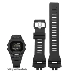 Premium Resin Sports Watch Strap - Men's Silicone Bracelet - GRD - 200mm (Black)